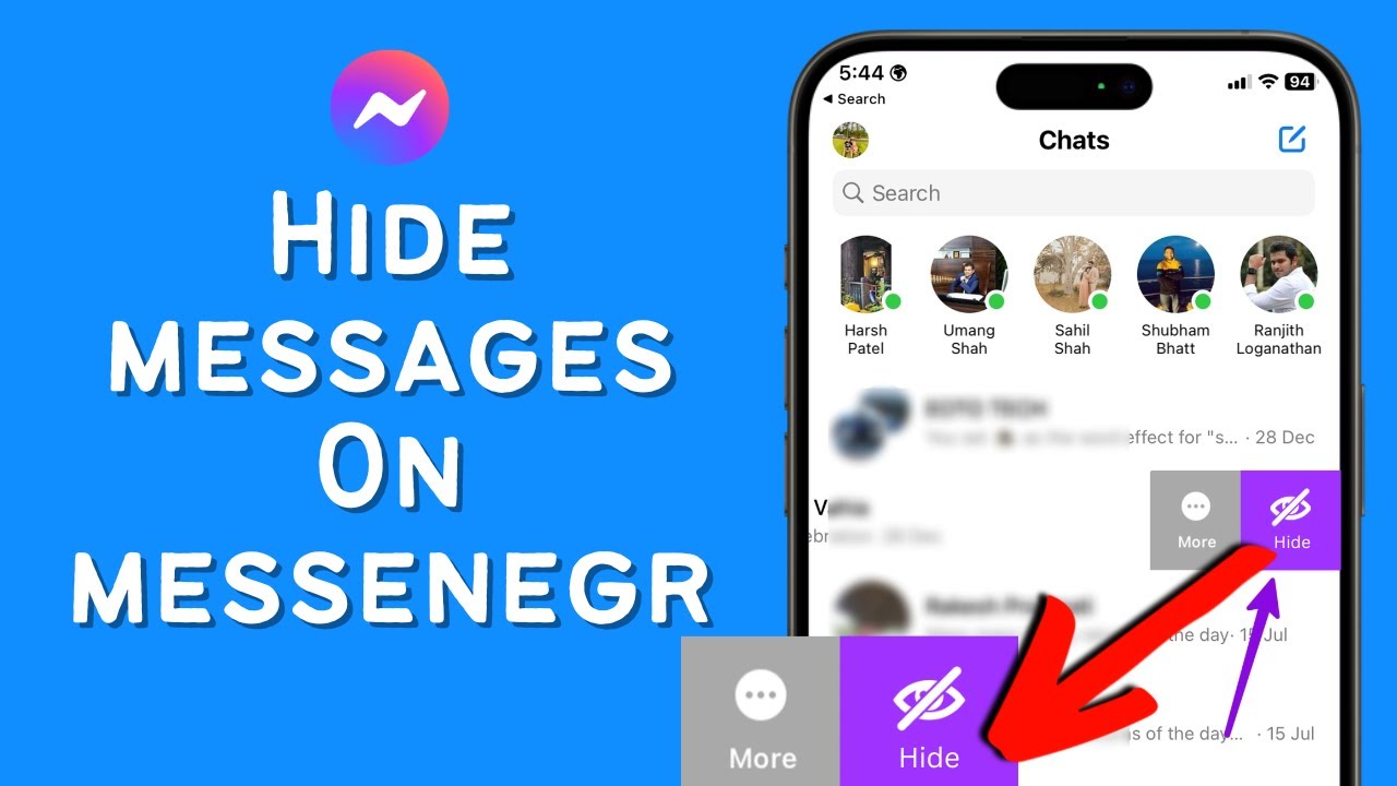How To Hide Messages On Messenger - YouTube