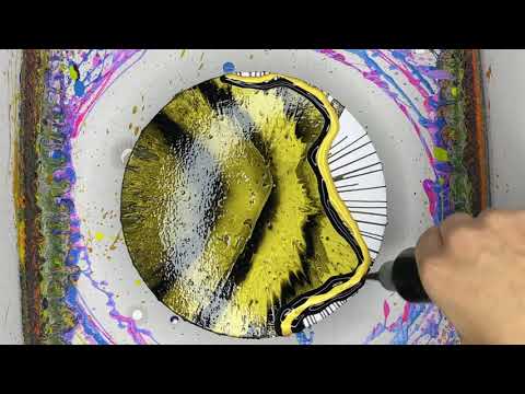 Acrylic Spin Art - Star Pouring