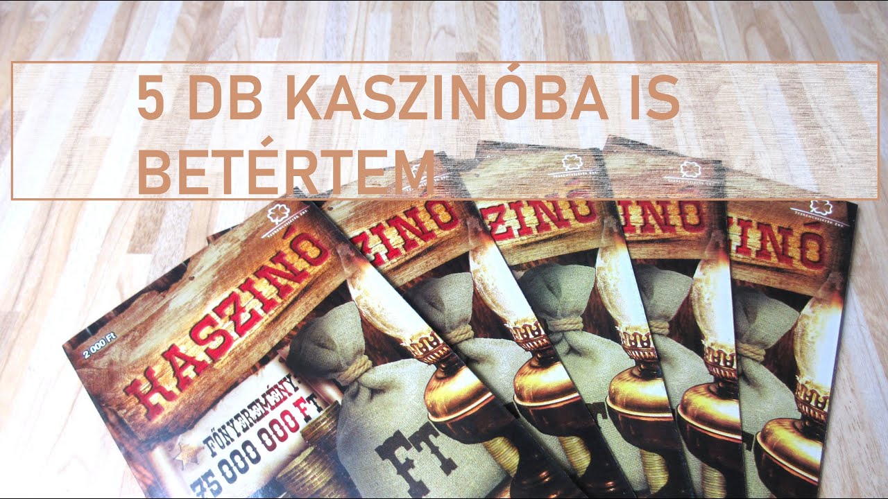 Kaszinó 10000 ft értékben / 5 x Kaszinó Sorsjegy Kaparás 