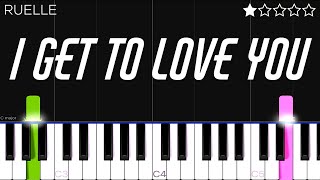 RUELLE - I Get To Love You | EASY Piano Tutorial