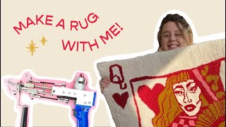 TUFT A RUG WITH ME | my process creating a detailed rug with a tufting gun