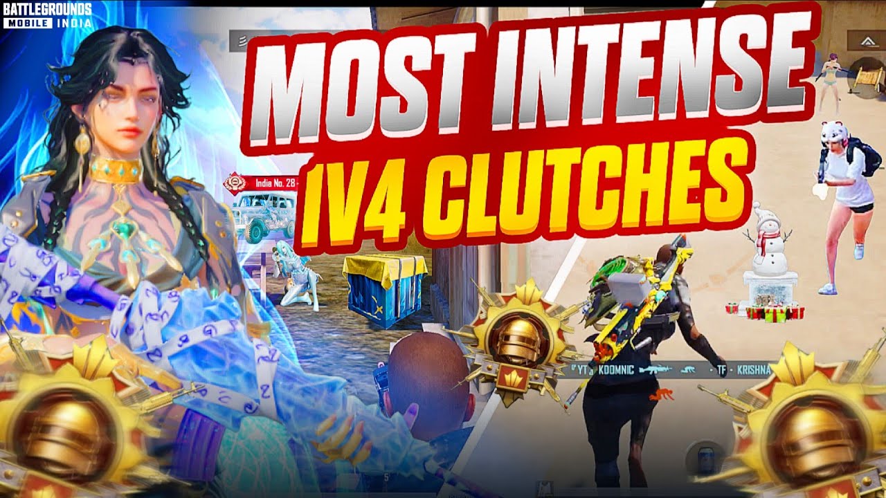 MOST INSTENSE 1V4 CLUTCHES 🔱 KDOMNIC VS TOXIC STREAMER FASTEST CLUTCHES | PUBG BGMI🔱
