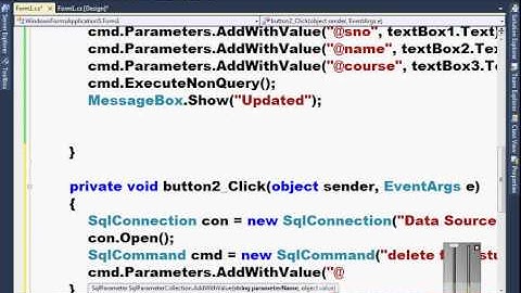 delete record from database using c#