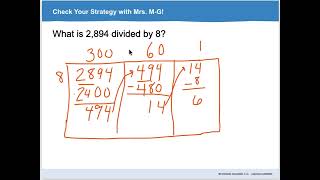 iReady 4th Grade Lesson 15, Session 3 Area Model and Partial Quotients
