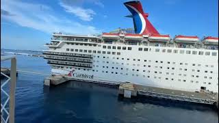 Carnival Dream leaving Cozumel.