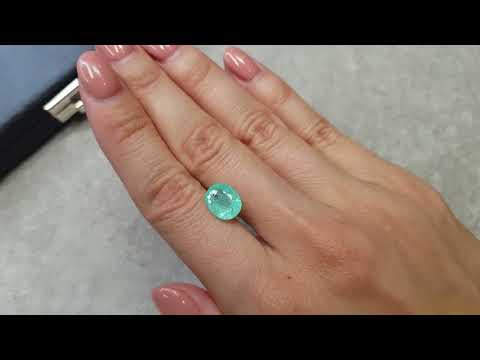 Paraiba sugar blue tourmaline oval cut 3.45 ct, Mozambique Video  № 1