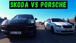 БЕЗУМСТВО на SKODA OCTAVIA 1.8 turbo. Гонка против Porsche Cayenne Turbo, BMW 435, Impreza WRX STI