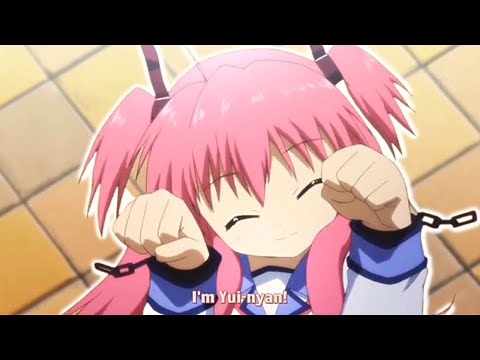 Yui-nyan gets strangled - anime moment