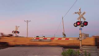 NS 1111 (Bar Code) Leads Intermodal w/ BNSF East | Township Rd. 117 Railroad Crossing, McComb, OH