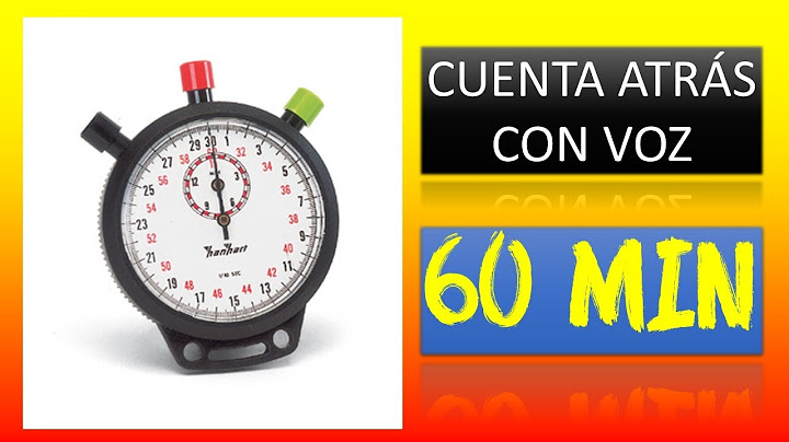 Cuenta atrás de 60 minutos con voz narrado minuto a minuto