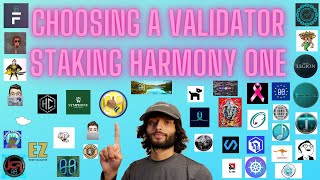 HOW TO CHOOSE A VALIDATOR WHEN STAKING HARMONY ONE!