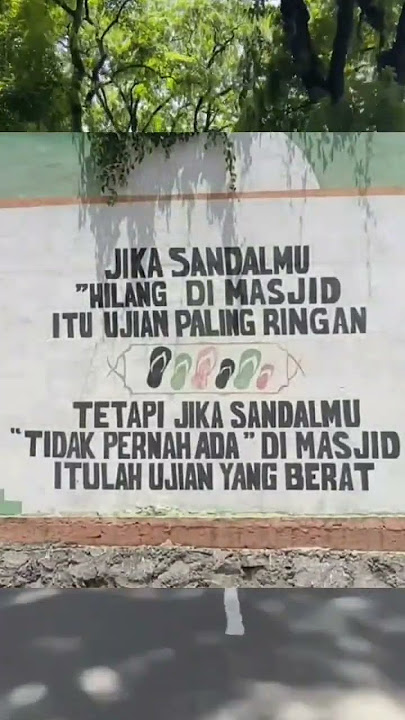 Sandal sering hilang di masjid?