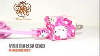 Hello Kitty iPhone charger-Etsy - MerageCreation