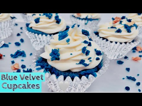 💙🤍 BLUE VELVET CUPCAKES | EASY RECIPE