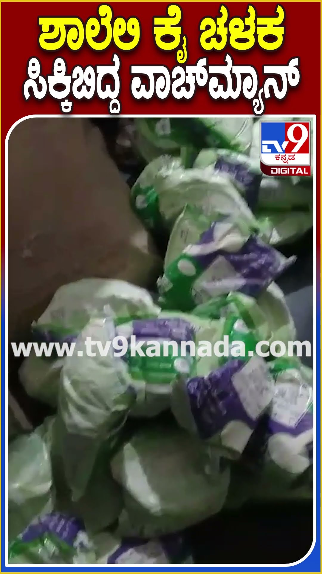 ಹಾಲಿನ‌ ಪೌಡರ್ ಕದ್ದು ರೆಡ್ ಹ್ಯಾಂಡ್ ಆಗಿ ಸಿಕ್ಕಿಬಿದ್ದ ವಾಚ್​ಮ್ಯಾನ್!​​​ #MilkPowder #Tv9D