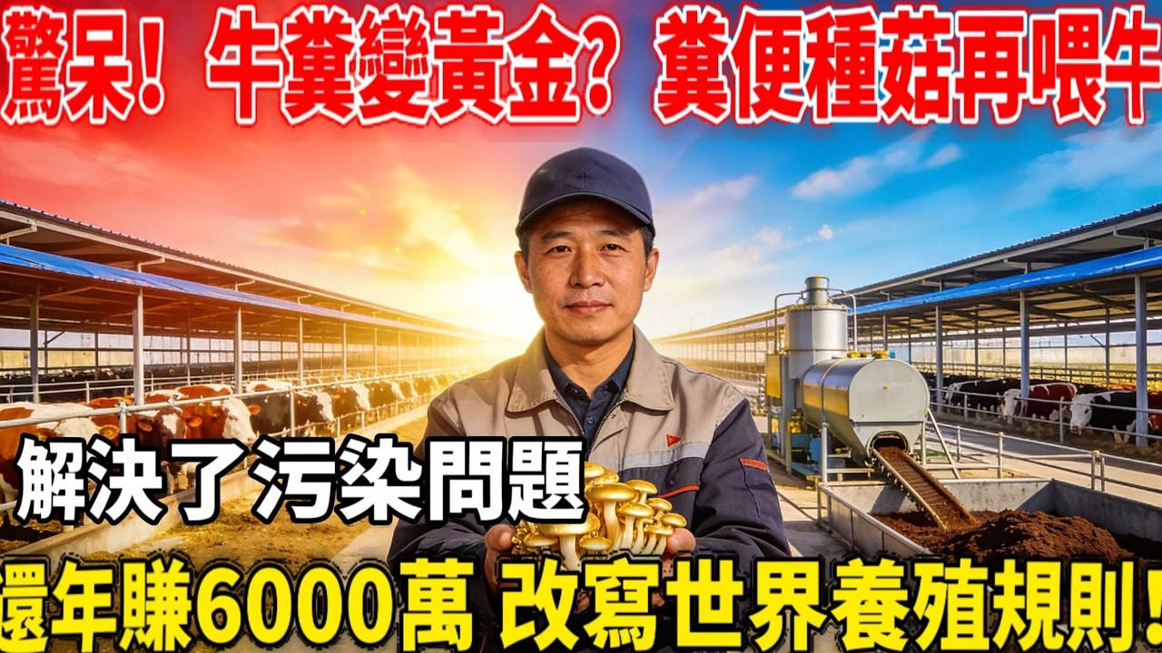中國神操作！牛糞種菇再喂牛，從污染源變搖錢樹，年賺6000萬還零排放 #中國農業黑科技 #鄉村振興 #環保養殖#中國零排放養牛場 #牛糞變黃金 #中國農業黑科技 #澳洲牧場主看呆 #內蒙古養牛奇跡