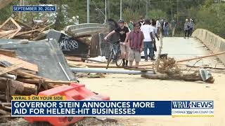 Governor Stein announces more aid for Helene-hit businesses