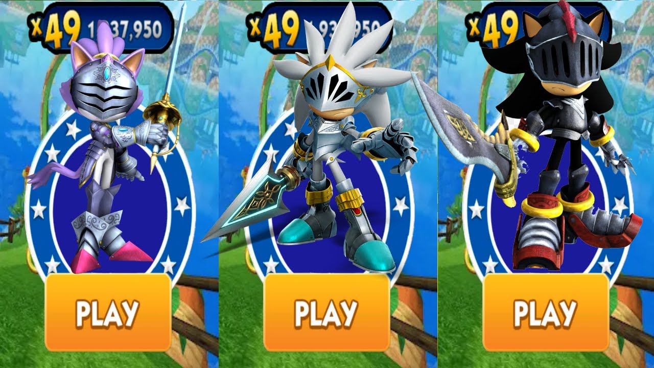 Sonic Dash Sir Galahad vs Sir Percival vs Sir Lancelot vs All Bosses