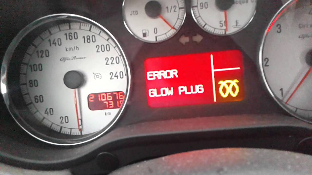 Alfa romeo 147 jtd eror glow plug YouTube