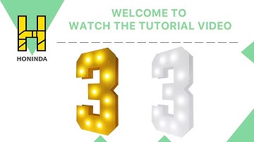 Honinda 4ft Marquee Light Up Number 3 DIY Tutorial