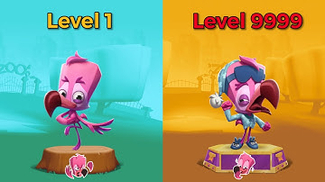 Milo the Flamingo Level 1 to Max Level || Zoo Battle Arena