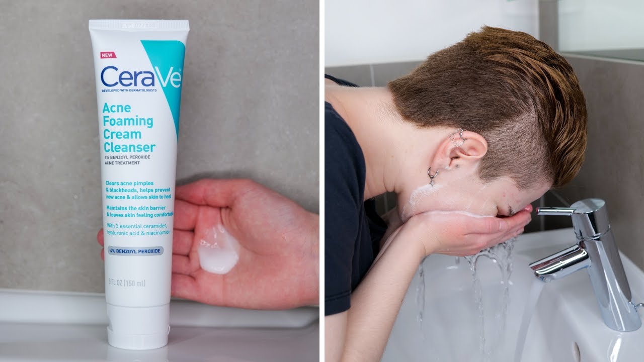 How to use CeraVe Acne Foaming Cream Cleanser 