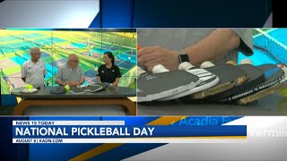 It's National Pickleball Day. Greg & Jenny Thibodeaux are here to show us how to play