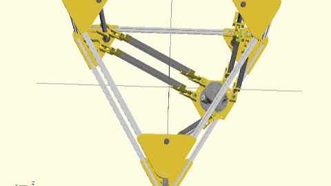 Delta CNC  Router 5 Arms From Above