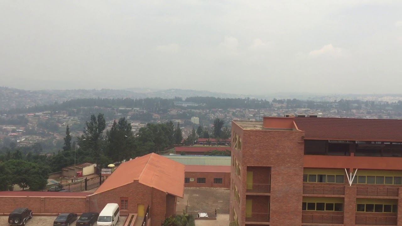 Kigali view from the top of Ste Famille Hotel - YouTube
