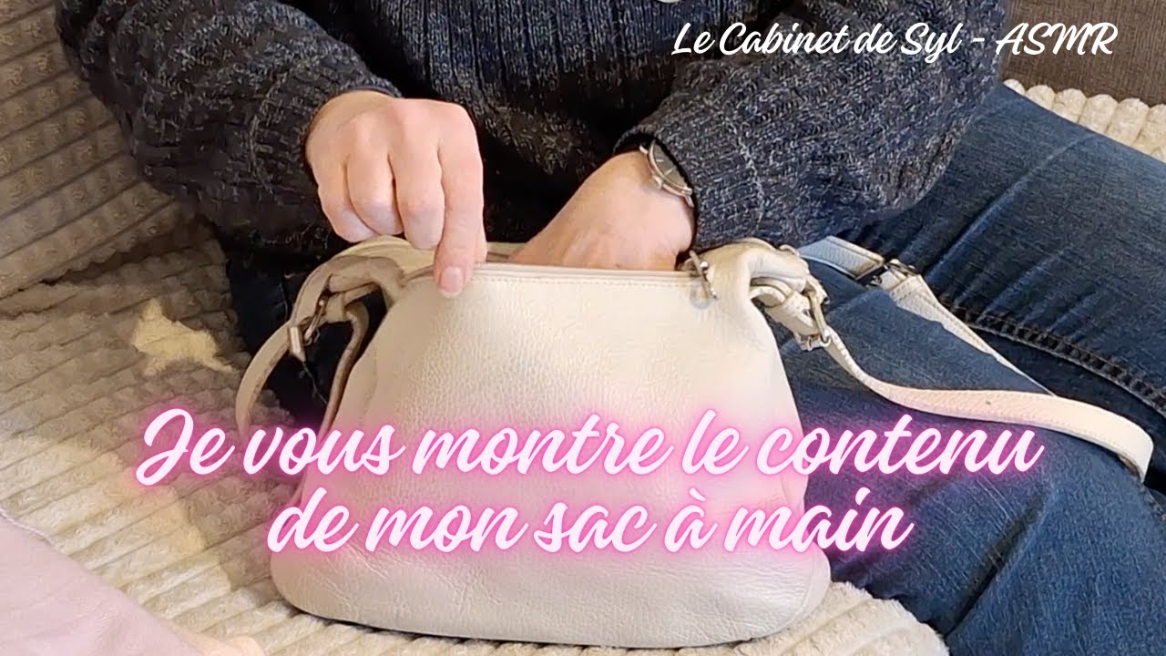 ASMR FR Je vous montre le contenu de mon sac à main  - déclencheurs (chuchotement)