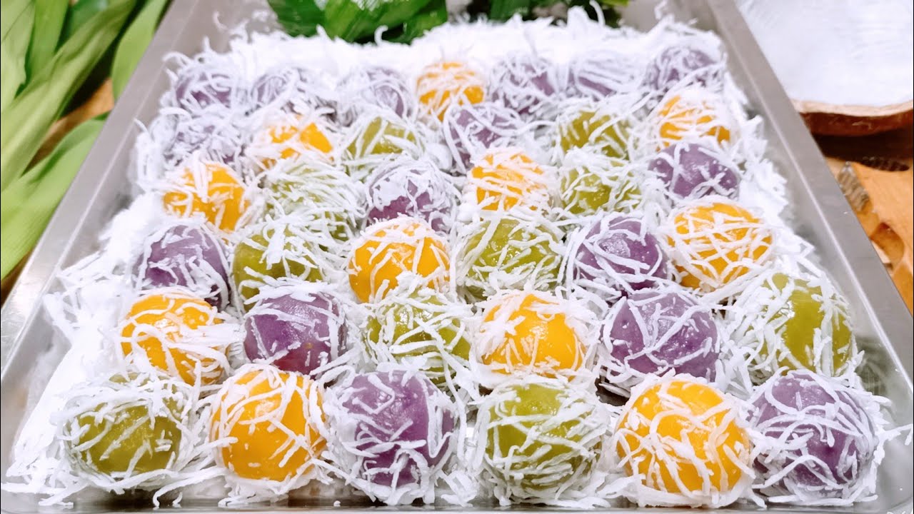 ขนมต้ม3สี ใบเตย ฟักทองมันม่วง สูตรทำขายกำไรดี แป้งเหนียวนุ่ม สูตรไส้อร่อยมาก