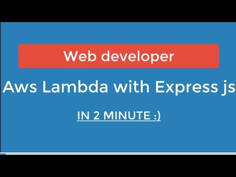 Deploy Express app on aws lambda in just 2 minute!! - YouTube