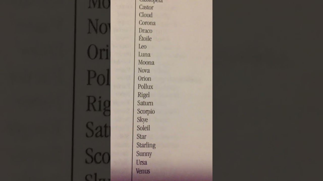 Names Inspired by Celestial Terms female 👩🏻 and male 👨🏻