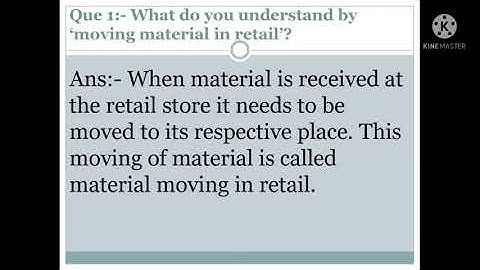 Process of Goods handling - Unit 2 Session 4 class 9 Retail CBSE