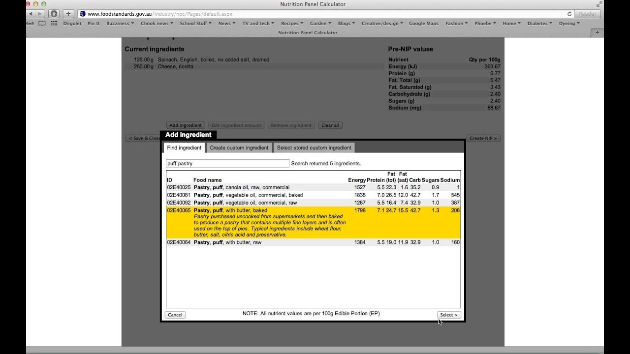 Nutrition panel calculator - YouTube