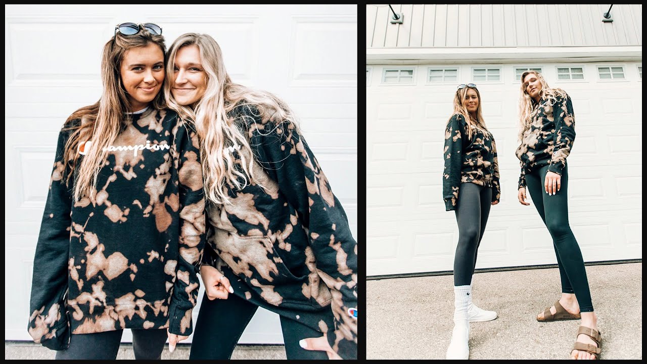 lookin' fly on a budget // DIY bleach tie-dye sweatshirt