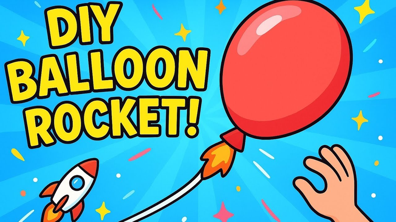 DIY Balloon Rocket Experiment! 🎈🚀 | Fun Science Project for Kids - YouTube