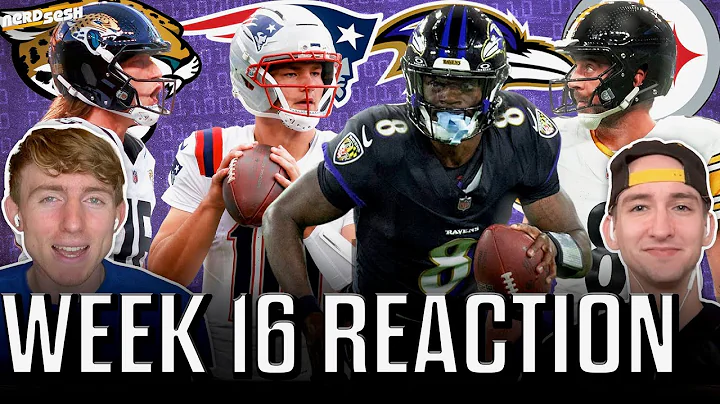 NFL Week 16 Reaction: Patriots SURVIVE Ravens, Steelers STUN Lions, Jags UPSET Broncos | Nerd Sesh