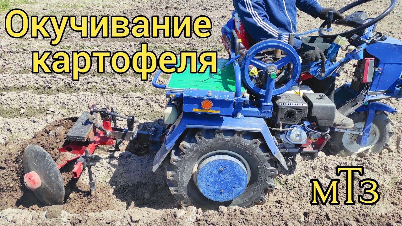 Окучивание картошки мотоблоком ока Окучивание картошки мотоблоком ока