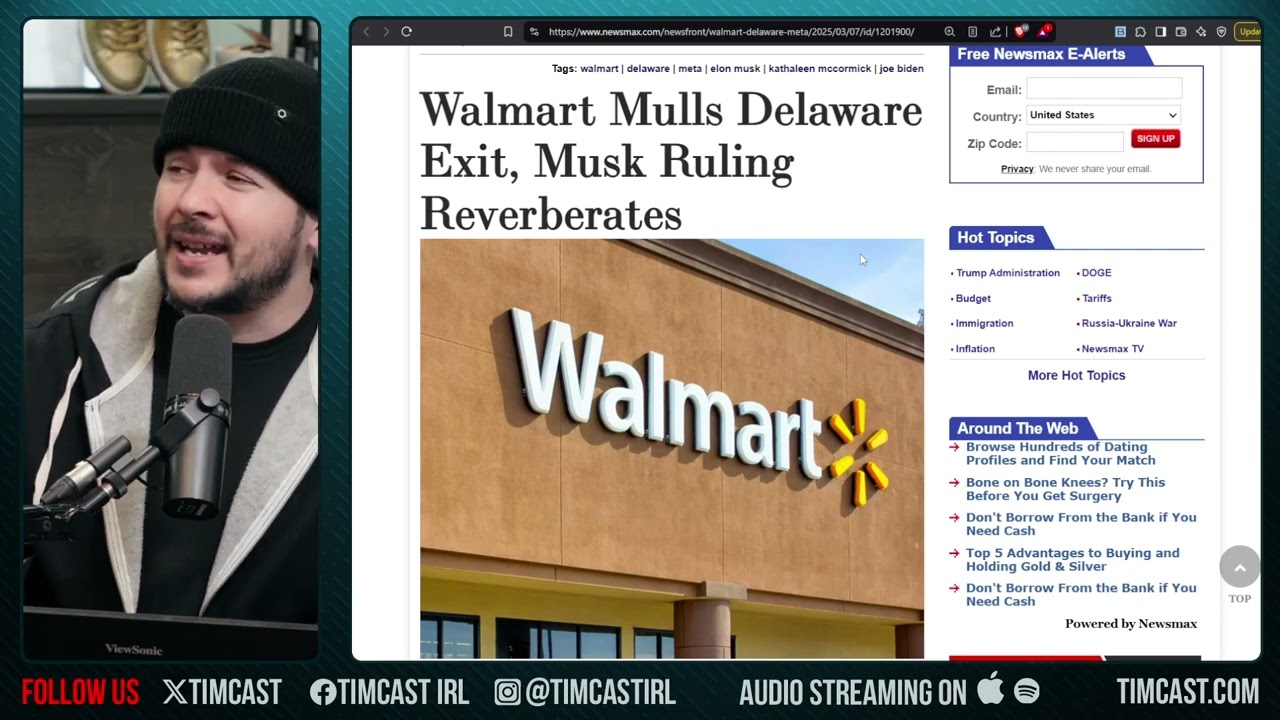 Democrats PANIC After Major Corporations DUMP Delaware After Judge BLOCKED Elon Pay, WALMART May DIP