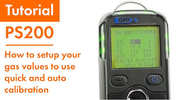 How to setup gas values to use fast and auto calibration | PS200