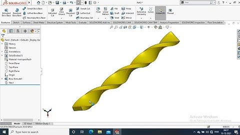 HOW TO CREATE TWISTED ROD | SOLIDWORKS 2020 | FLEX FEATURE