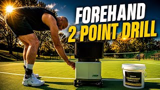 Forehand 2 Point Sideways Drill (NTRP 1.5) | Pongbot Pace S Pro tennis ball machine training 