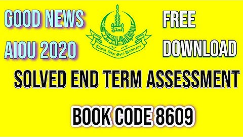 AIOU Solved ETA book 8609 Autumn 2019