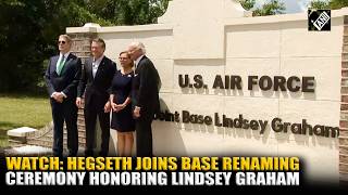 WATCH: War Secy Hegseth attends renaming of military base after late Senator Lindsey Graham