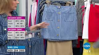 DG2 by Diane Gilman Super Stretch Knit Denim Skort with ...