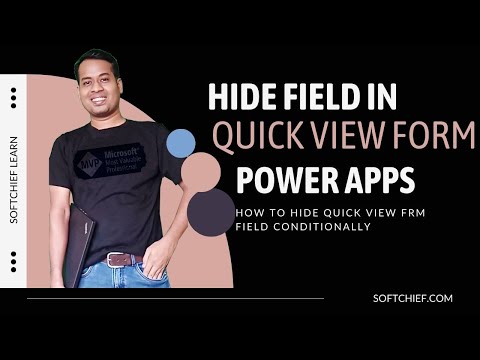 Hide Quick view form field conditionally power apps