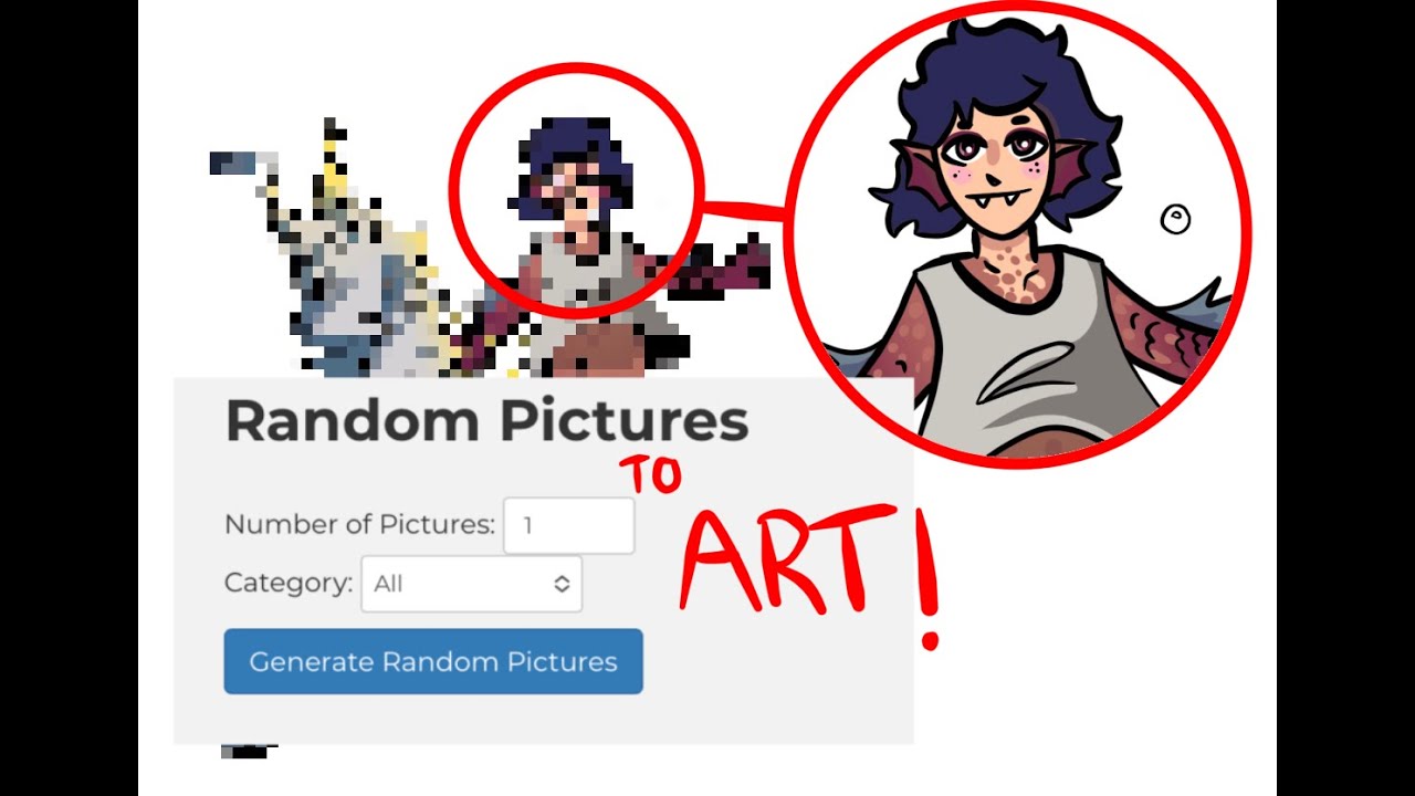 ART CHALLENGE || TURNING RANDOM IMAGES INTO EPIC CHARACTER DESIGNS ...