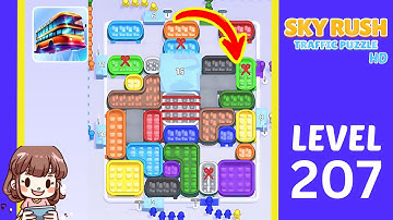 Sky Rush Traffic Puzzle Level 207 Solution Walkthrough