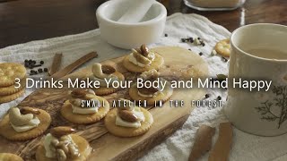 SUB【料理vlog】 | 心と身体を幸せにする飲み物３選｜ホットバナナミルク｜ミルクココア｜マサラチャイ｜3 drinks that make your body and mind happy｜